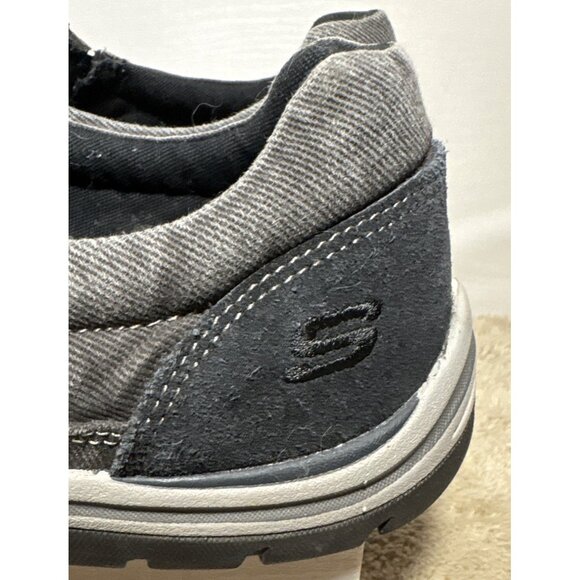 Mens Skechers Sz 11 Avillo Relaxed Fit Memory Foam Slip-on Loafer Shoes Black 64 - Picture 7 of 14